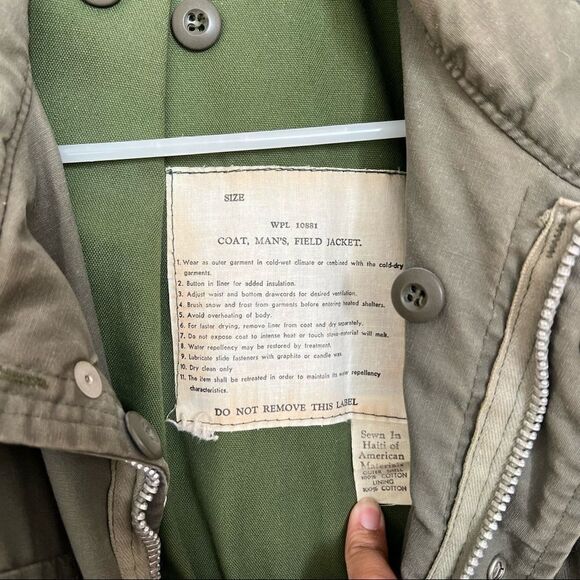 1980s Authentic US army field jacket Vintage - Picture 3 of 6